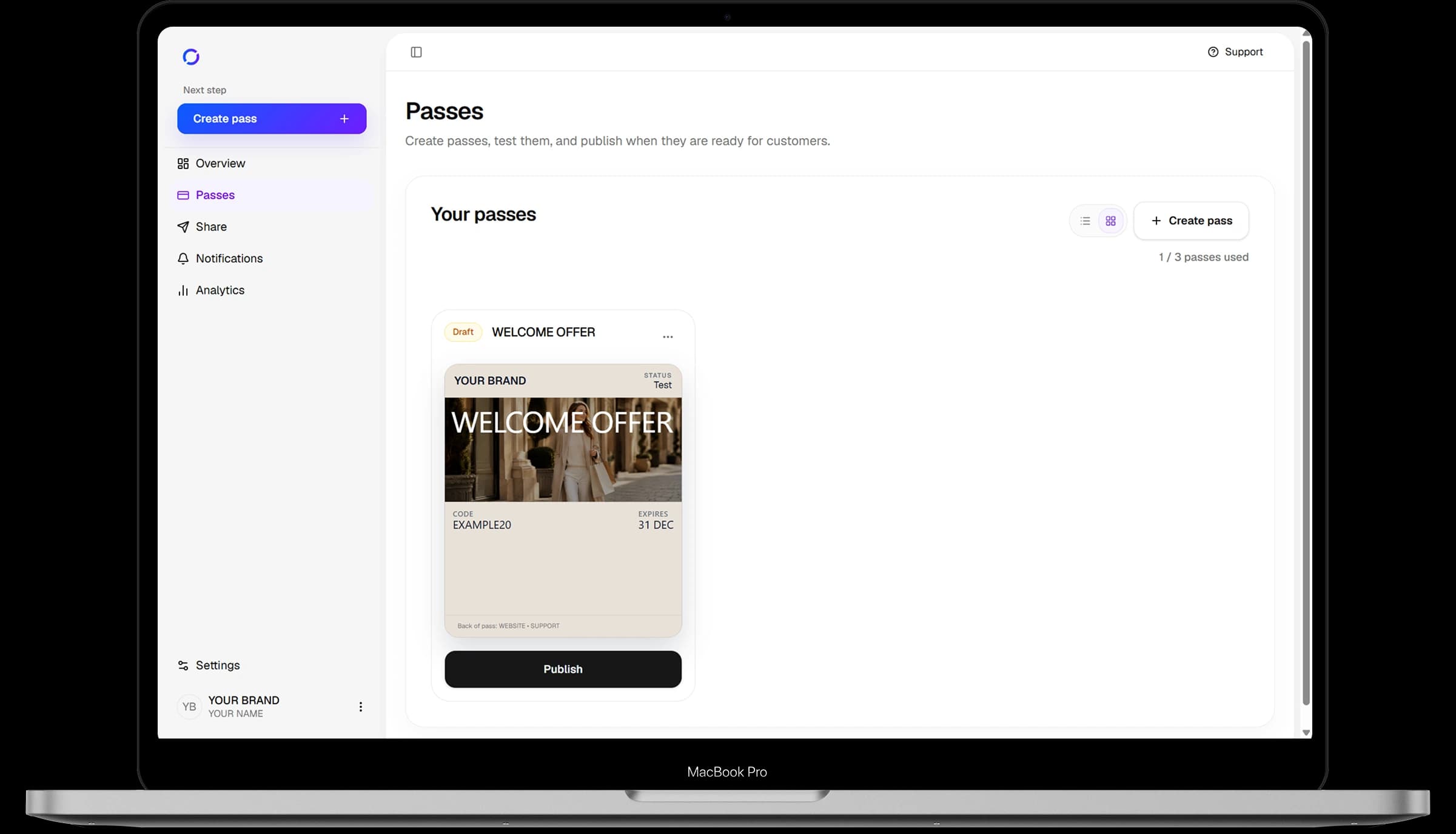 Resyno dashboard shown inside a premium MacBook mockup